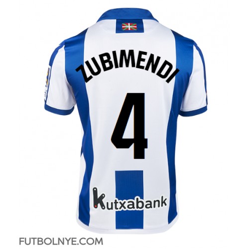 Camiseta Real Sociedad Martin Zubimendi #4 Primera Equipación 2024-25 manga corta